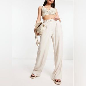 ASOS Dad Pant with Linen (New Without Tags)